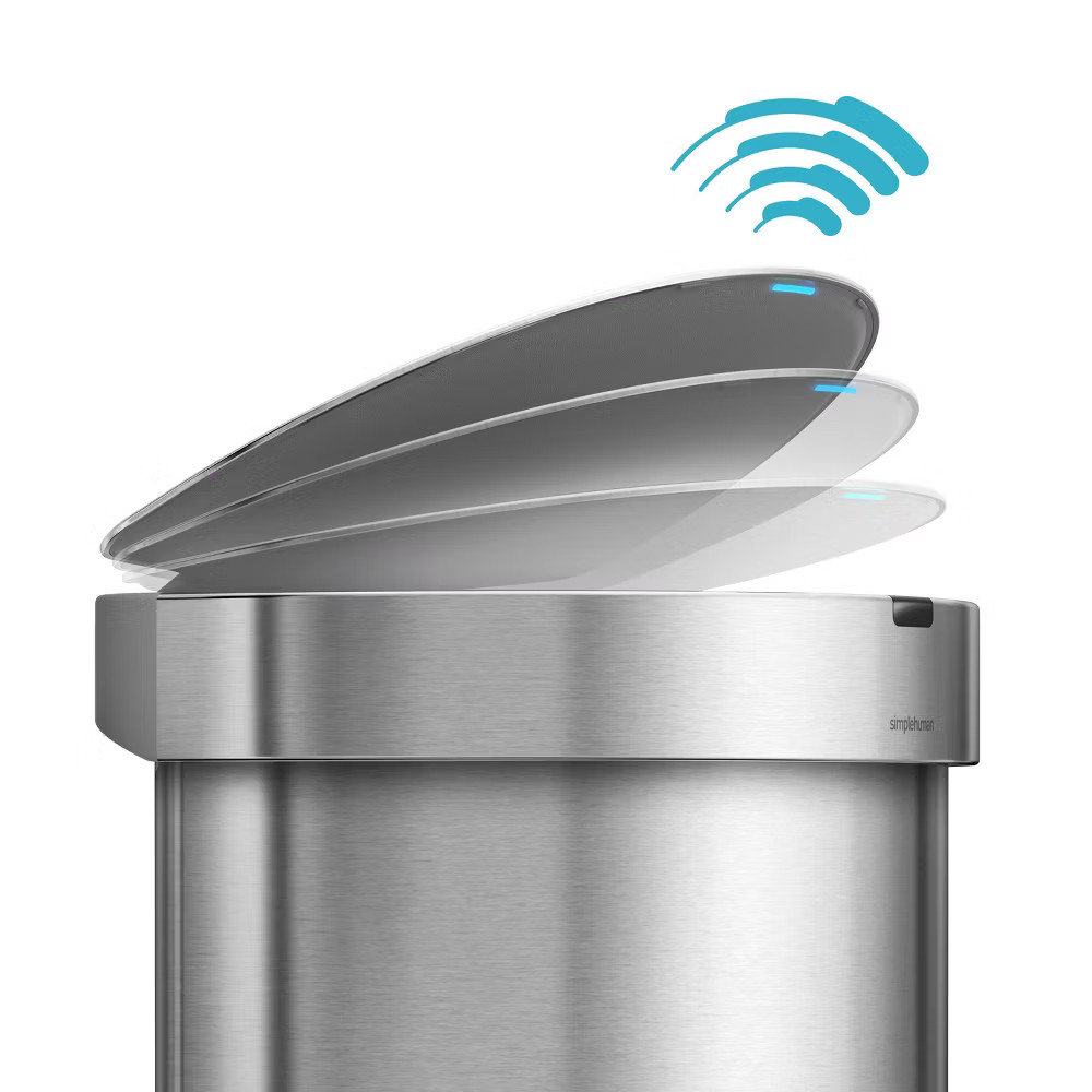 simplehuman Touch-Free Trash Can 45L Motion Sensor Kitchen Touchless Garbage