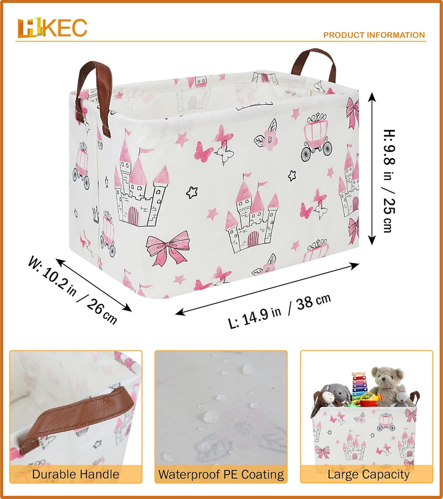 Rectangle Storage Basket with Handles,Collapsible Storage Bin,Books Box,Gift ...