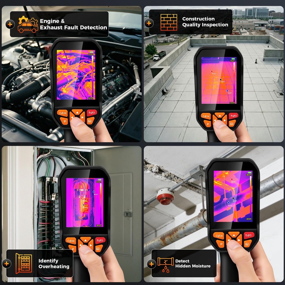 Handheld Dual Lens Thermal Imaging Camera with 2MP Visual Camera, 512×384 S