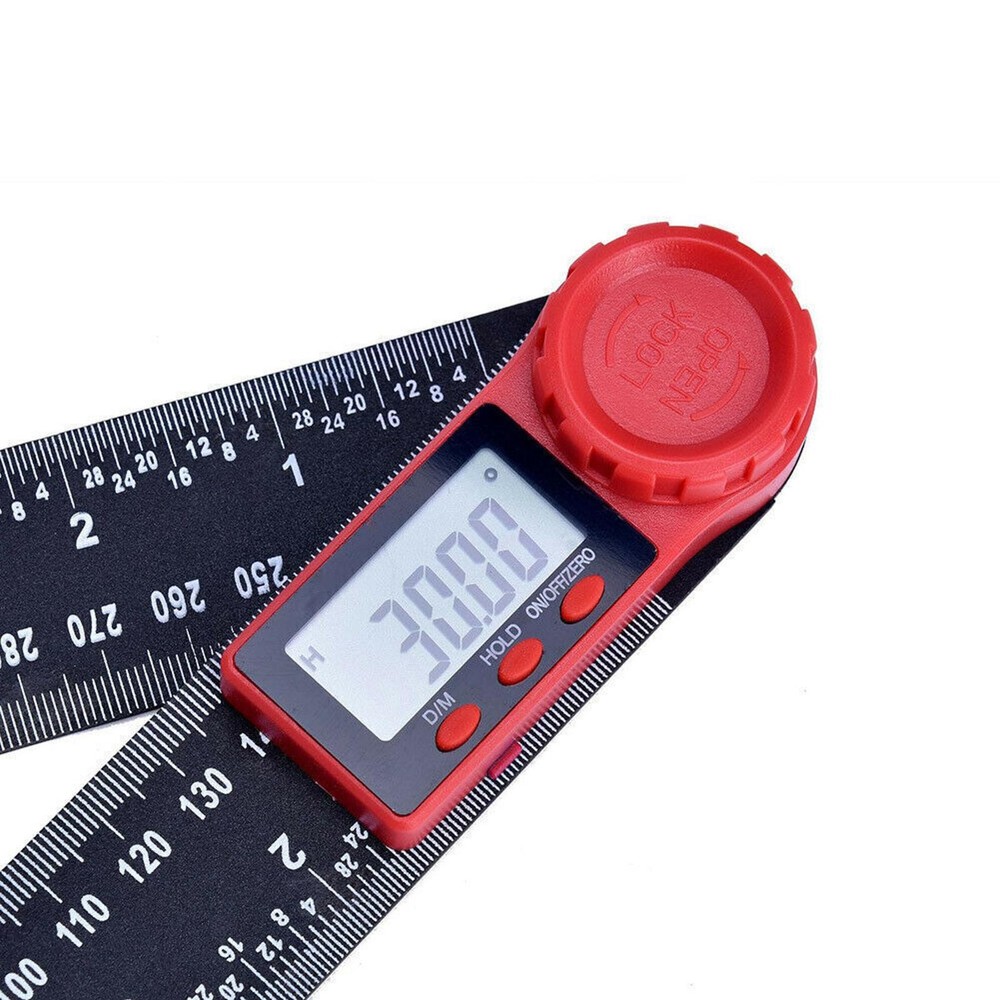 LCD Digital Display 200mm 0-360° Angle Finder Ruler Protractor Measure Meter