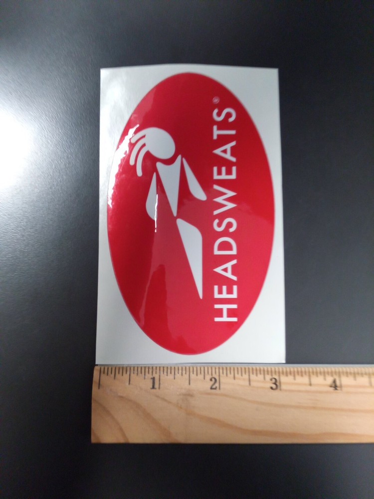 5" Headsweats Decal/Sticker Red/White