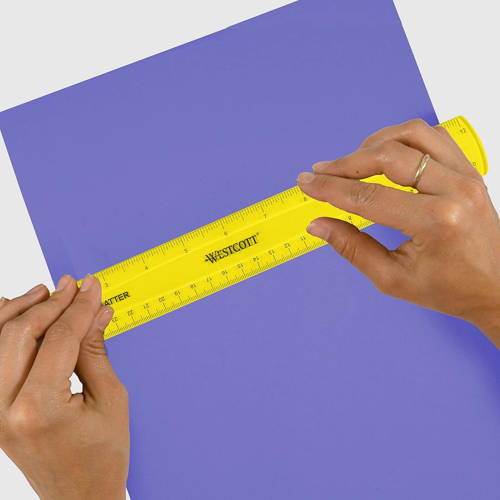 Shatterproof Ruler, Assorted Translucent Colors, 12"
