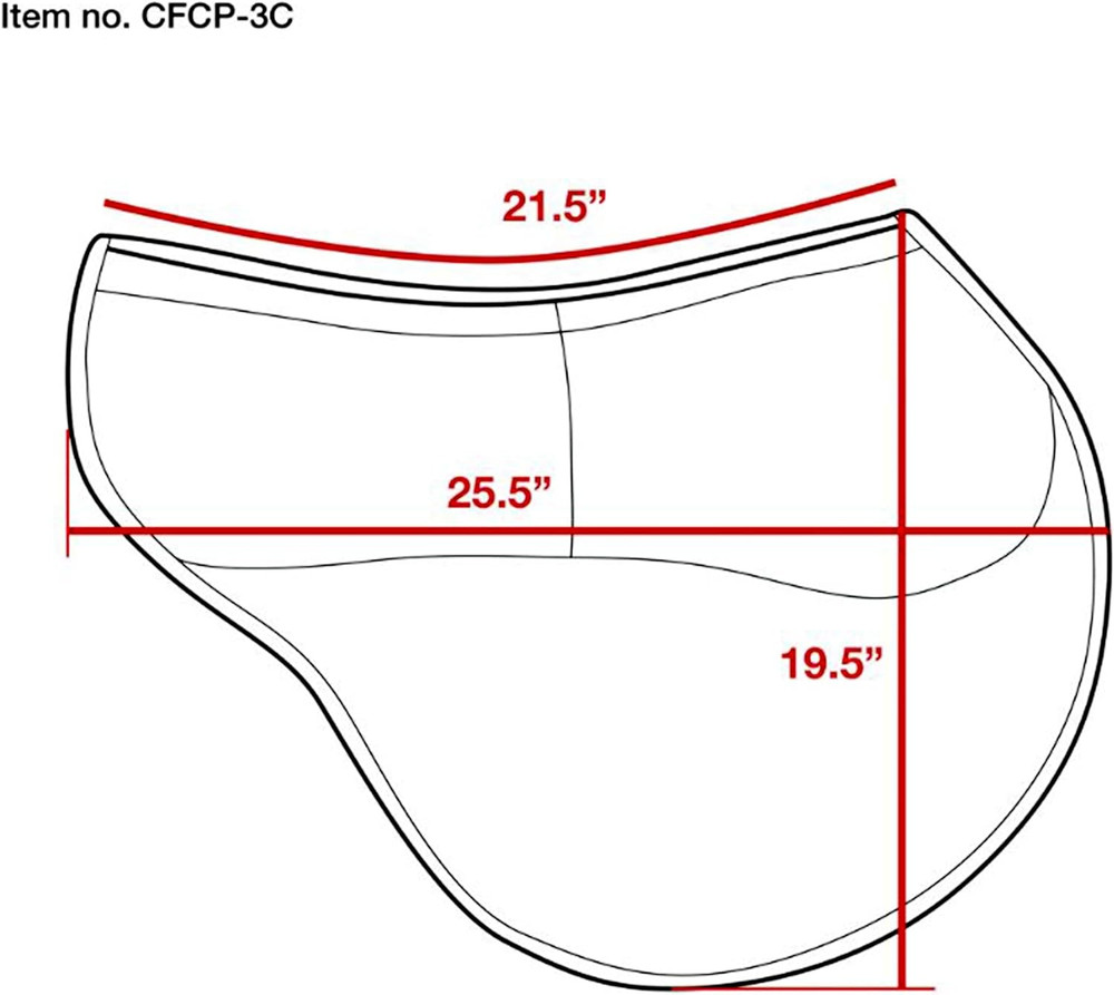 All-Purpose Contoured Correction Saddle Pad with Adjustable Memory Foam Inserts