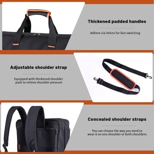 DJ Controller Case with Thick EVA Padding, Fits 15.6" Laptops, Adjustable Strap,