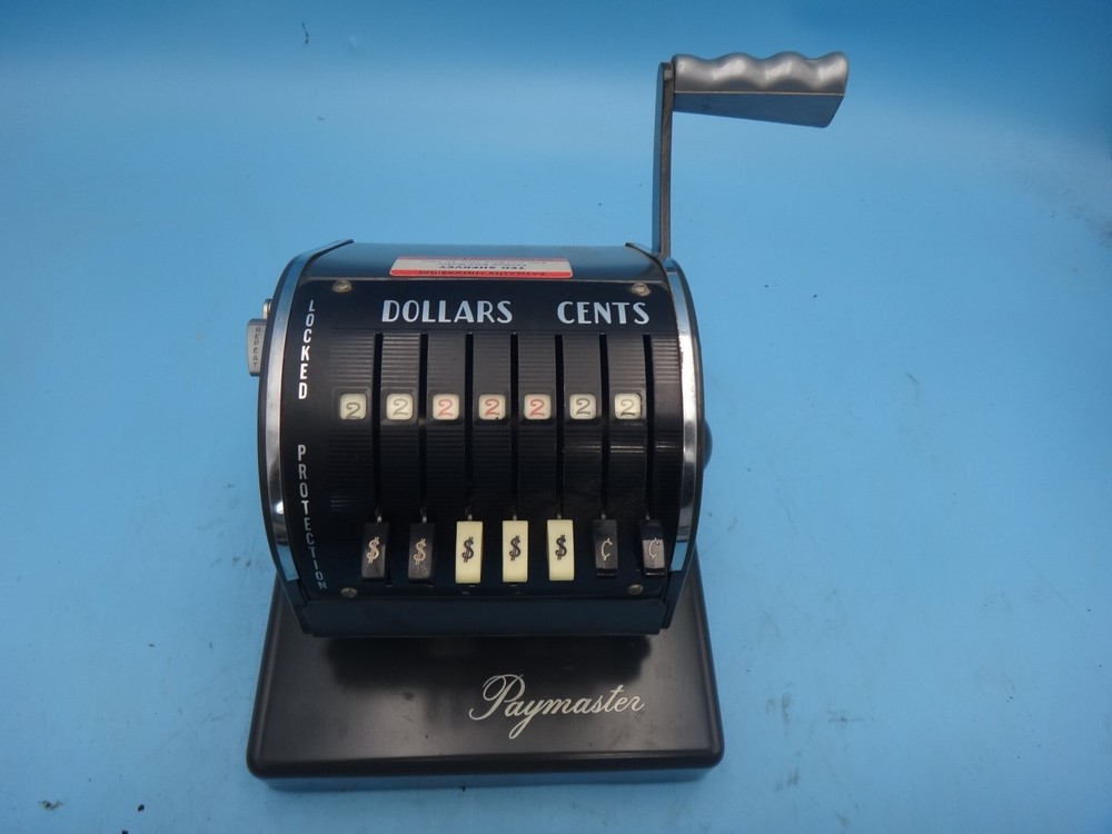 PayMaster X-900 Vintage Check Printer Secure Writer INV D1210