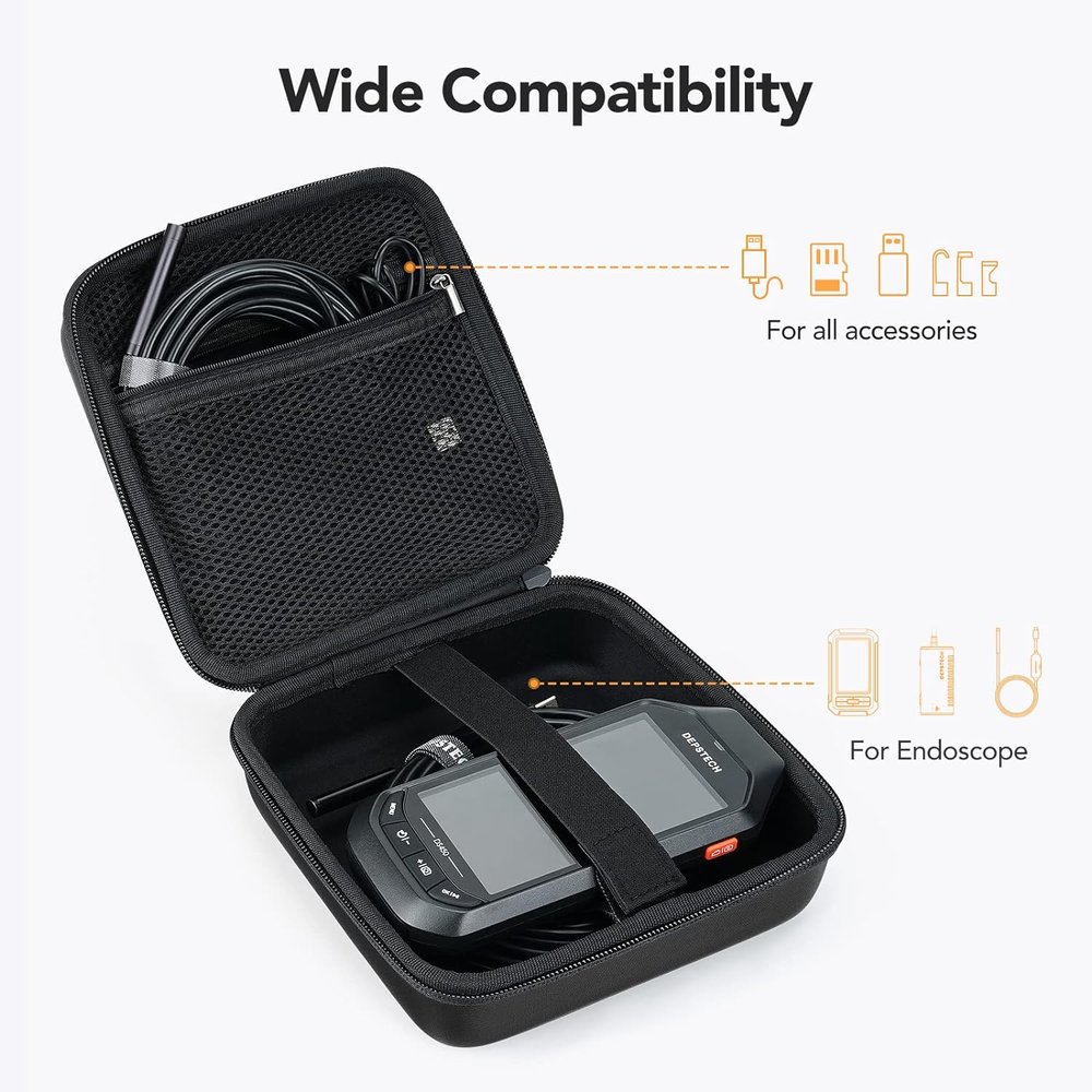 Original Endoscope Case, Wireless Borescope Carrying Bag Wifi & USB Scope Camera