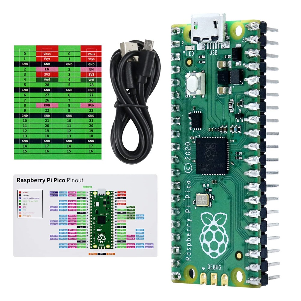 Raspberry Pi Pico Board PreSoldered Header DualCore Arm CortexM0+ Python