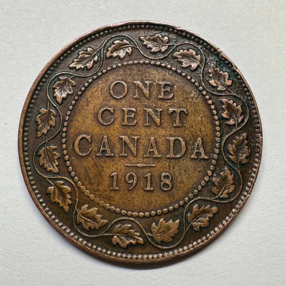 1918 Canada 1 Cent - Large Cent - Coin #D-002