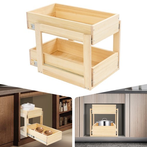 Pull-out Cabinet Organizer, Cabinet Organizer Drawer Shelves Storage for Kitchen