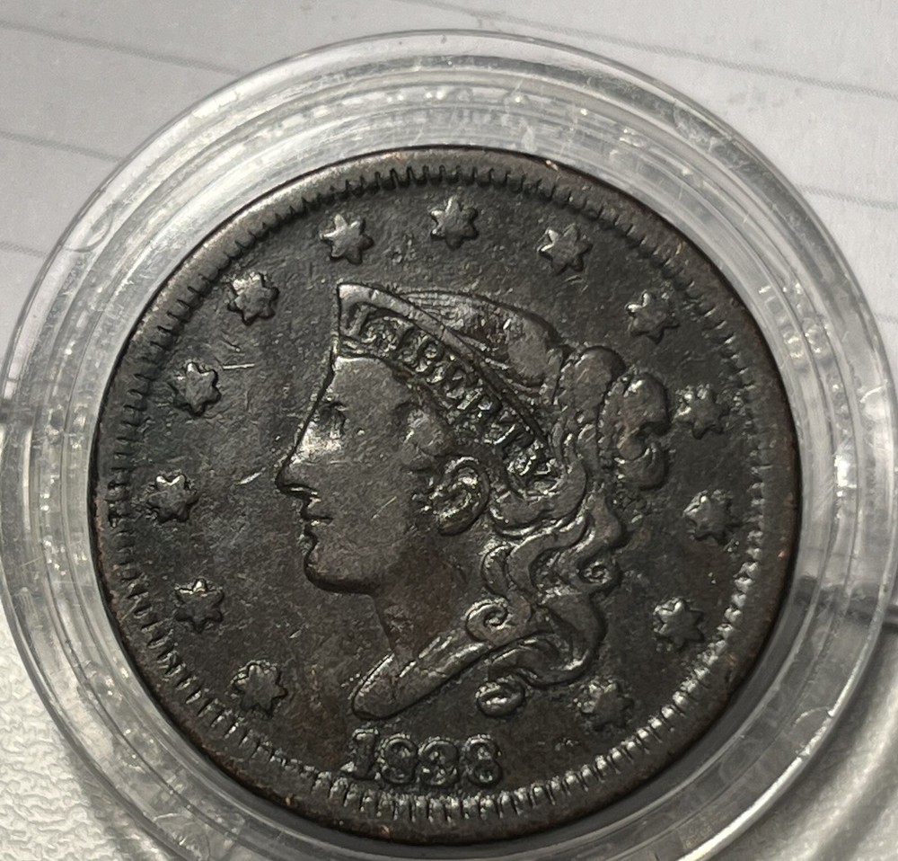 1838 Coronet Head Large Cent