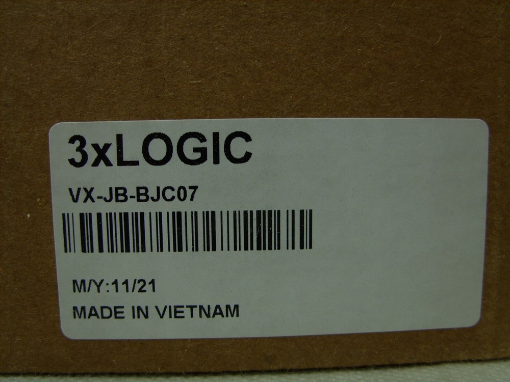 3XLOGIC - VISIX Bullet Mount Surveillance Camera Junction Bracket VX-JB-BJC07