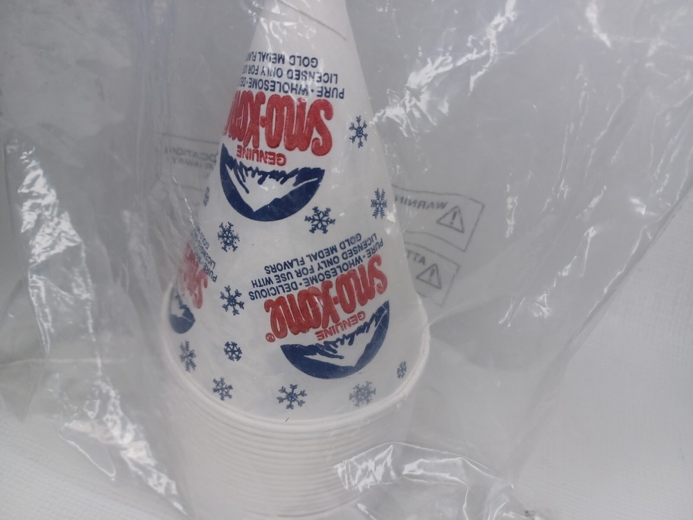 Genuine Sno Cone Paper Cups 27 Pack New
