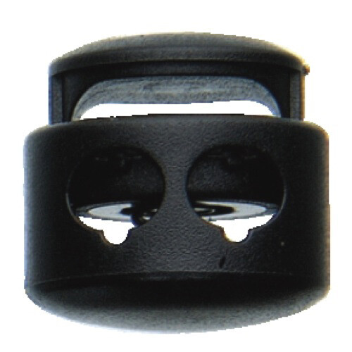Spring Loaded Slide Lock 2 Hole - Fit Up To 7/32" Thick String - Durable! Black