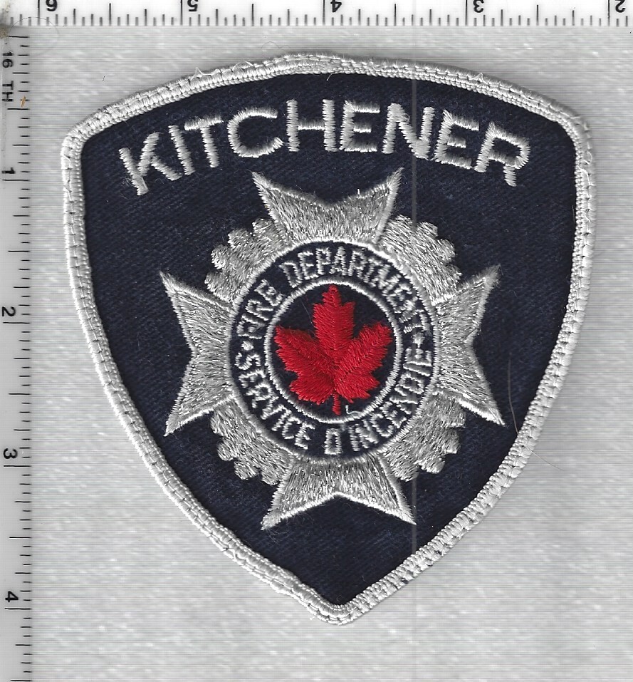 Kitchener Fire Department  (Ontario, Canada) Uniform Take-Off Shoulder Patch