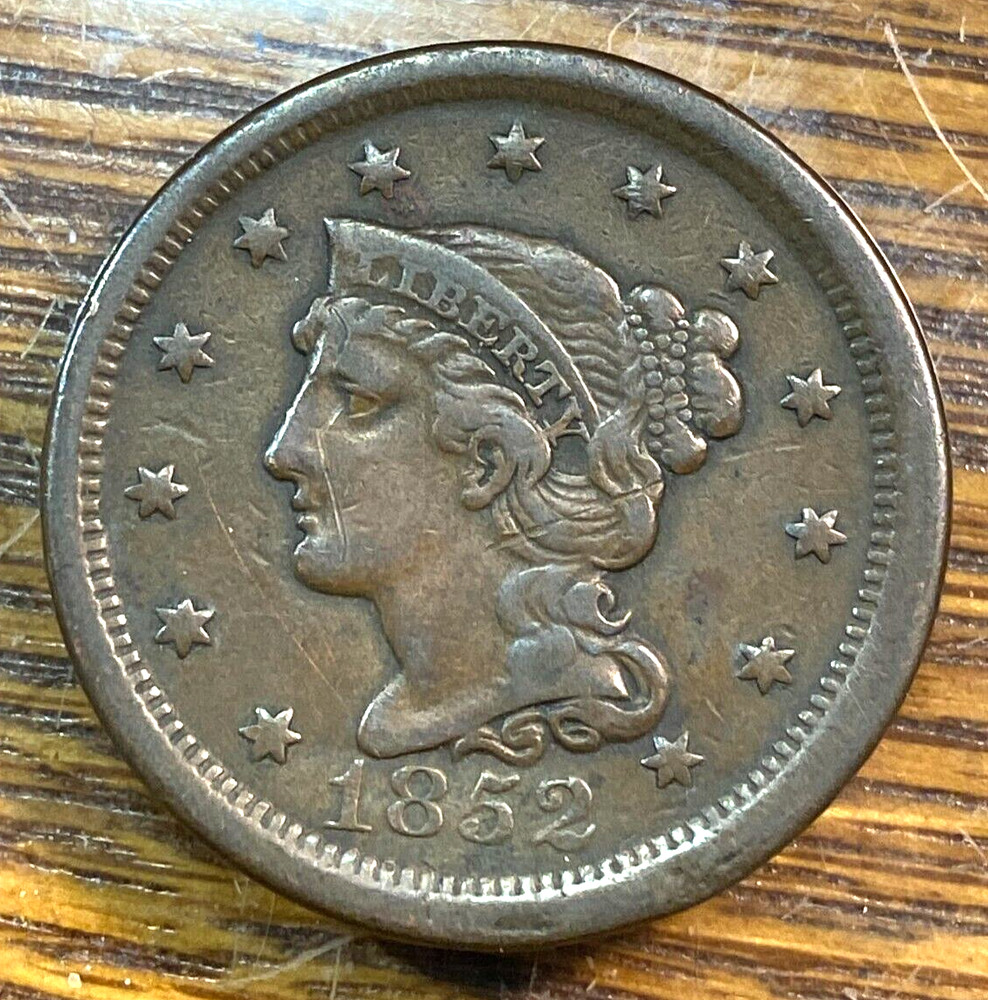 1852 Large Cent Nice Original Choice XF CHRC