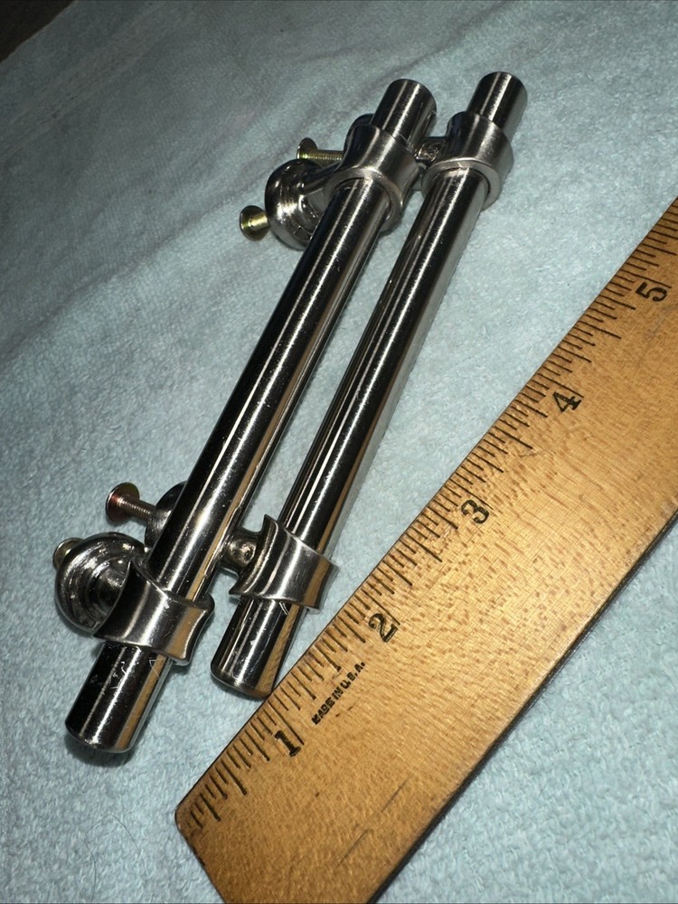 2 Vintage Chrome Drawer Pulls High Quality Pulls Elegant Look
