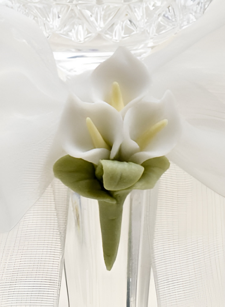Calla Lily Bouquet Wedding Cake Server Set