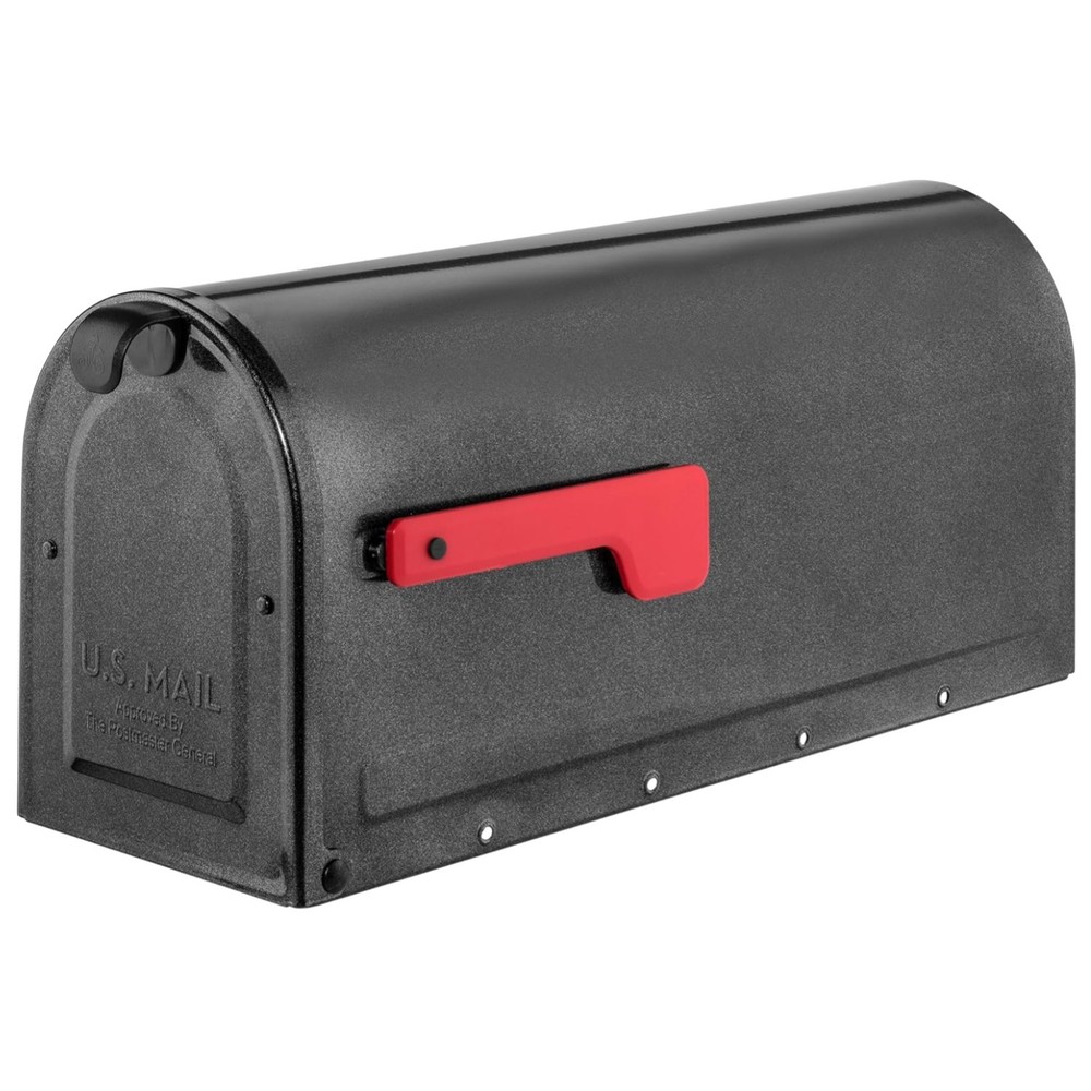 Sleek Medium Pewter Mailbox - Post Mounted, Rust Resistant with Address Display