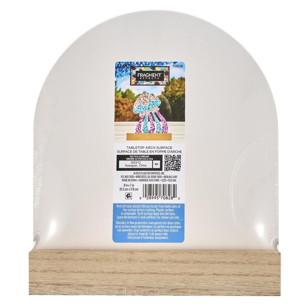 Plaid Fragment Effects Tabletop Surface 8"X7"-Arch