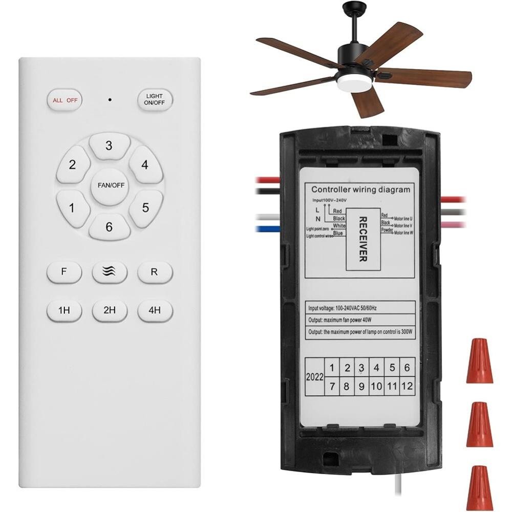 DC Output Ceiling Fan Receiver With 6 Speed Remote Control Functionality New╏
