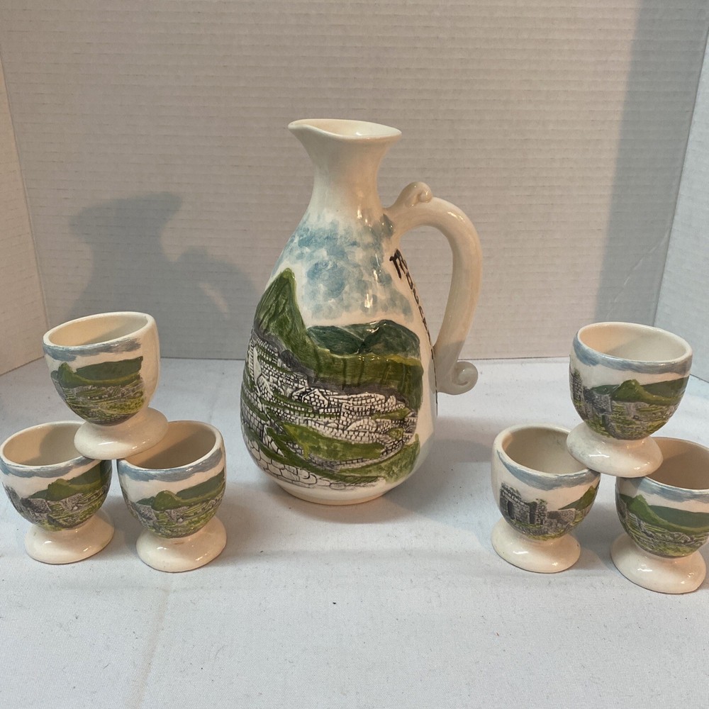 TEA SET WITH 6 TEA CUPS PERU (GK)