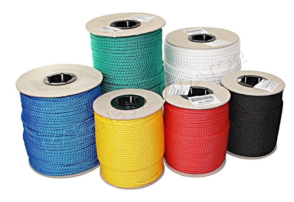 100m Braided Rope Multifilament Polypropylene PP 8-braided Black 5.0 mm