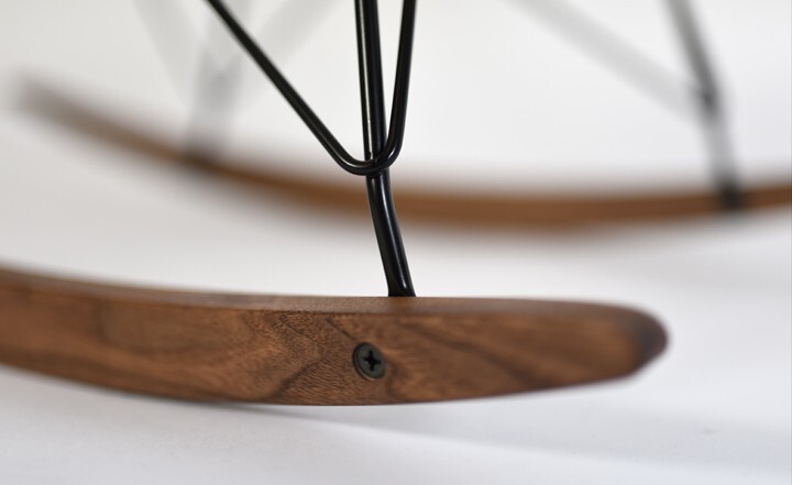 Replacement BLACK WALNUT ROCKER BASE Vintage Spec fit Eames Herman Miller Shells