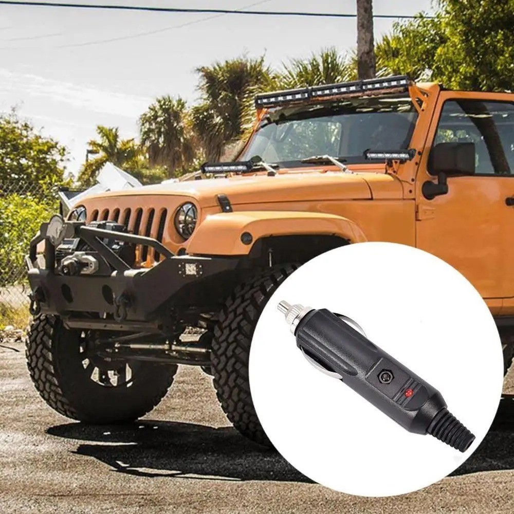 2Pack 12V Male Car Cigarette Lighter Socket Plug Connector US