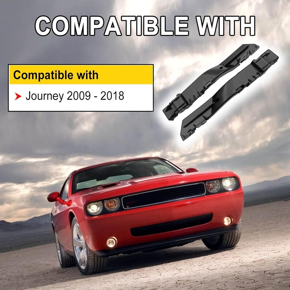 Front Bumper Left Right Bracket Set Compatible with Dodge Journey 2009-2018