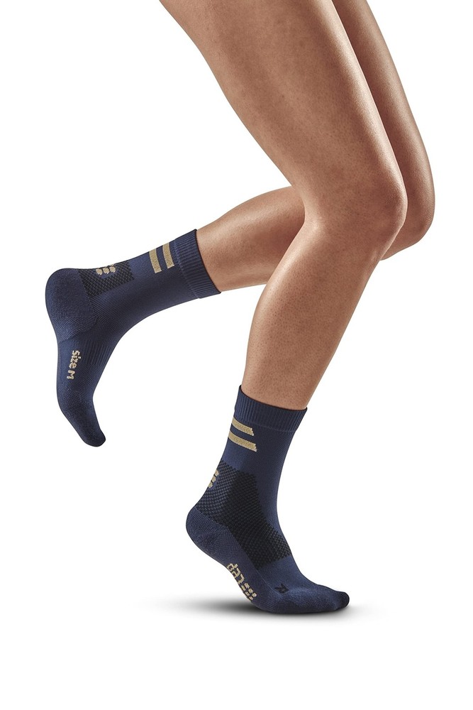 CEP Training Mid Cut Socks - Athletic Performance Socks X-Small Peacoat