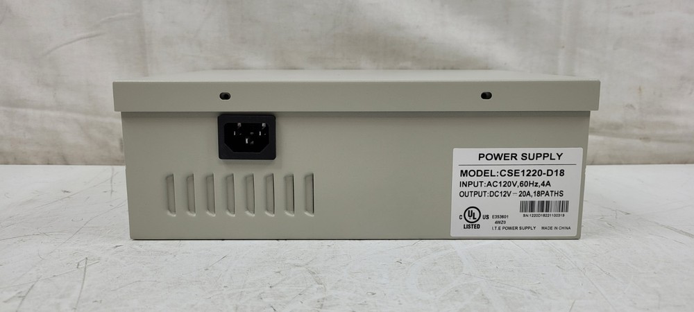 18-Channel DC 12-Volt 20-Amp Output CCTV Distributed Power Supply Box/Converter