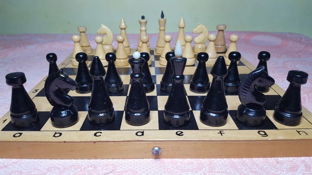OLD Wooden Chess Set Soviet USSR