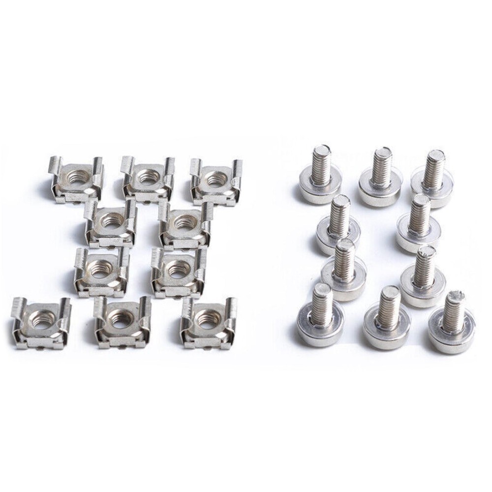 10pcs M5 Mounting Screws& Cage Nuts For Server Network AV Rackmount Equipment N