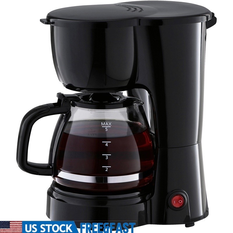 5 Cup Drip Coffee Maker Automatic Shut Off Small Coffee Machine Home Use