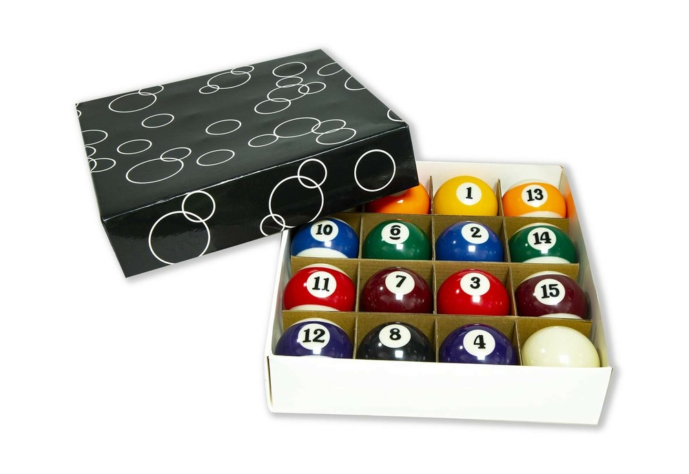 Billiard Balls Set 2-1/4" Regulation Size Pool Table Balls for Replacement (1...