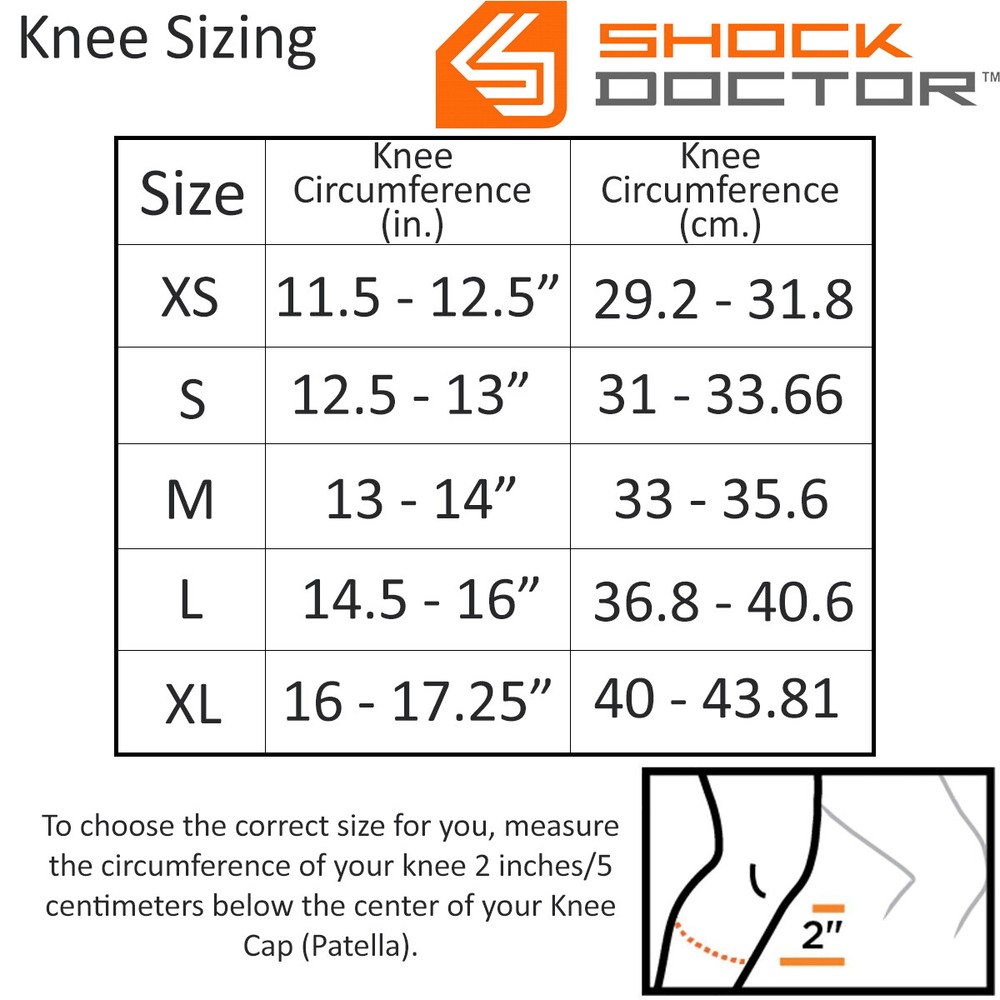Shock Doctor Knee Compression Sleeve with Open Patella Stabilizer - Black