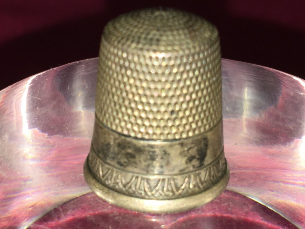 1900s Sterling Thimble # 9 USA Simons Bros