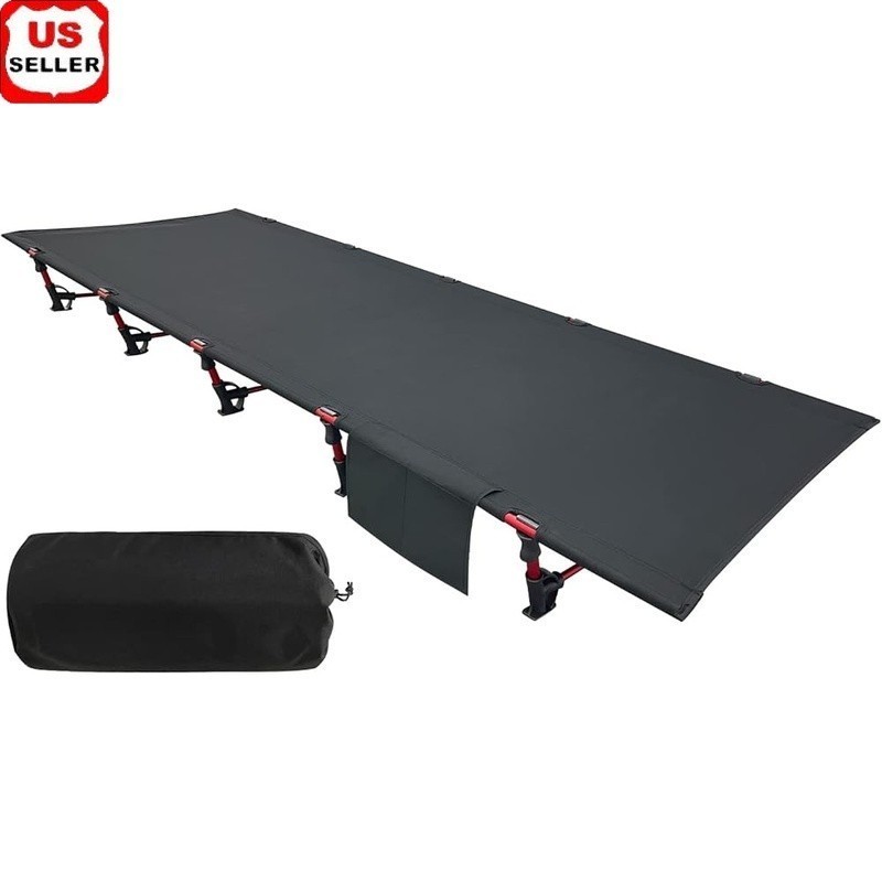 Portable Folding Camping Cot Lightweight Outdoor Bed 330lbs Capacity Easy Setup