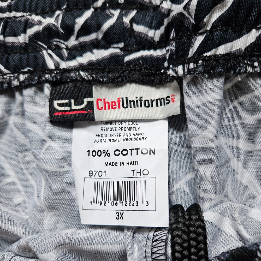 Chef Uniforms Size 3X Fish Print Elastic Waist Pants