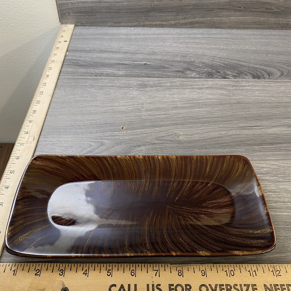 ONEIDA HORIZON SWIRL BEAUTIFUL RECTANGULAR SERVING PLATTER 12” X 6” RETRO