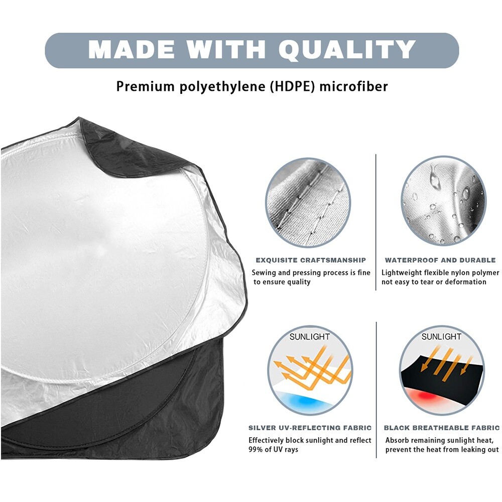 For GMC Car Large Windshield Sun Shade UV Block Reflective Screen Cover Visor