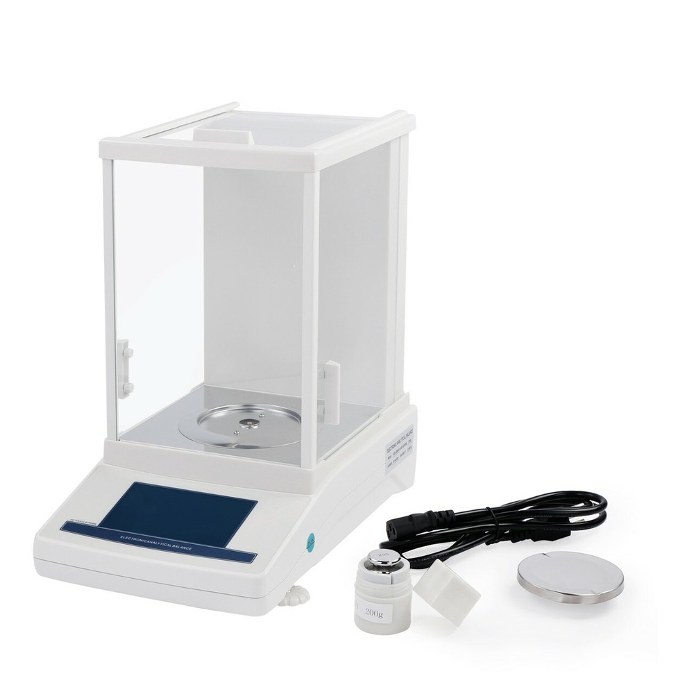 U.S. Solid Analytical Balance 220 x 0.0001 g 0.1mg Lab Scale With Touch Screen