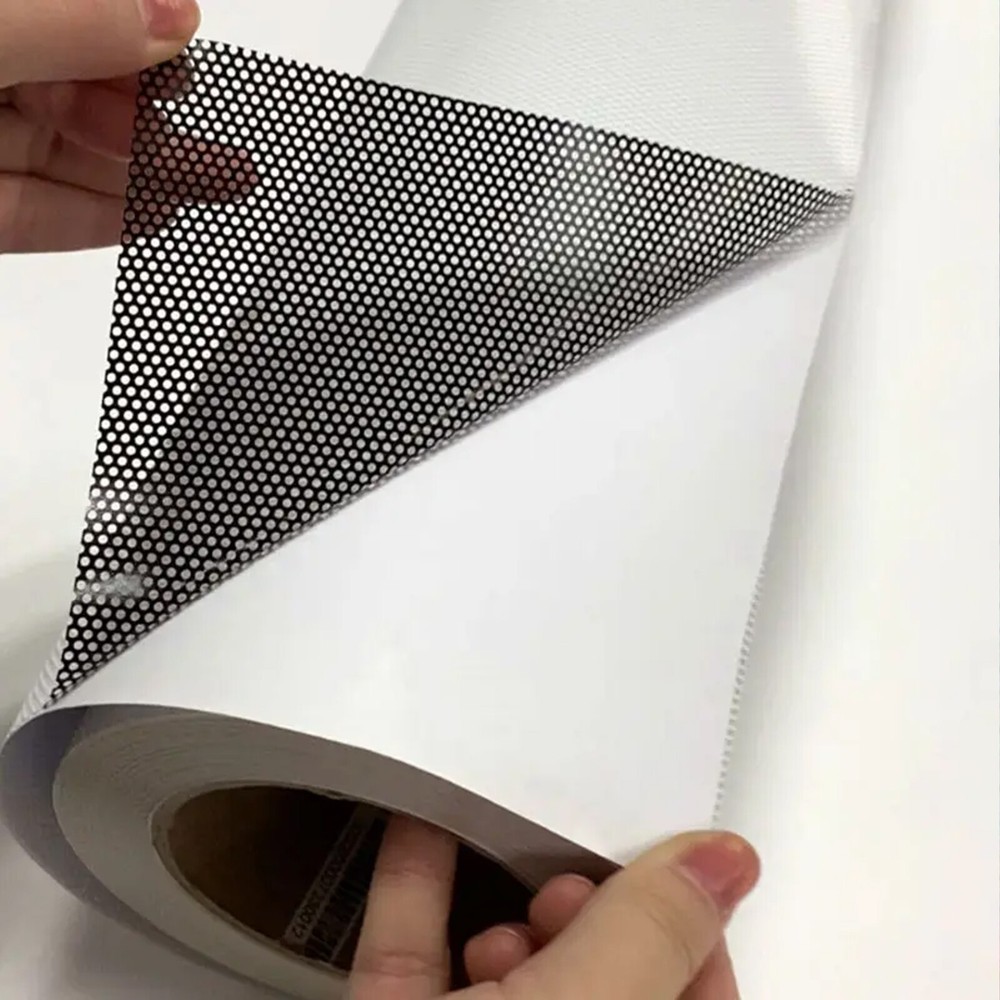 Perforated One Way Vision Window Graphics Large Format Printing Vinyl 54"x100ft.