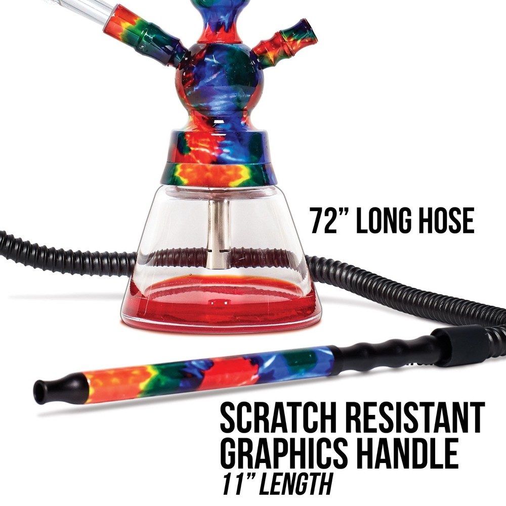 16" BYO Hookah Set Psychedelic Hookah Toker 1 Hose Click Technology