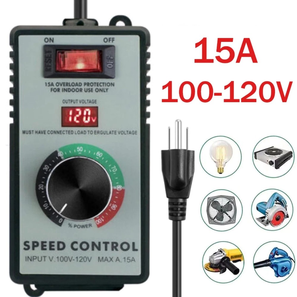AC Motor Speed Controller 120V 2000W Resistive Load for Kettles and Heaters
