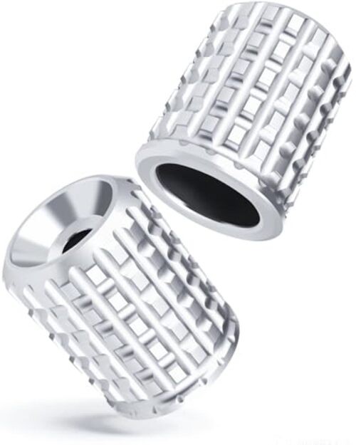 1.25" Footpeg Crash Bar Engine Saddlebag Guard Sliders End Replacement Silver