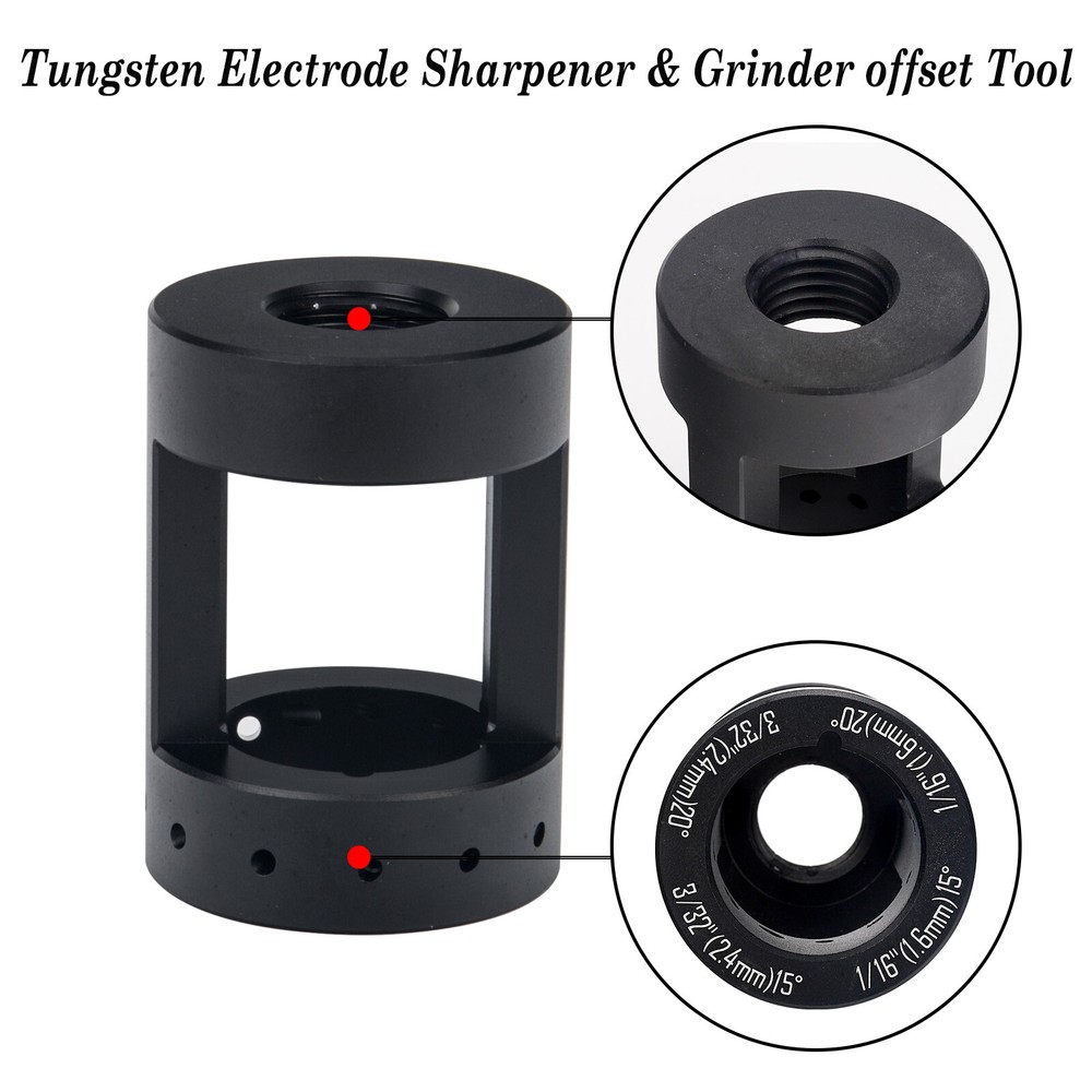 TIG Welding Tungsten Electrode Grinder Sharpener Multi-Angle Tool w/ Rotary Tool