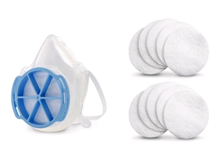 Face Mask with 10 Filters, Size Medium Clear