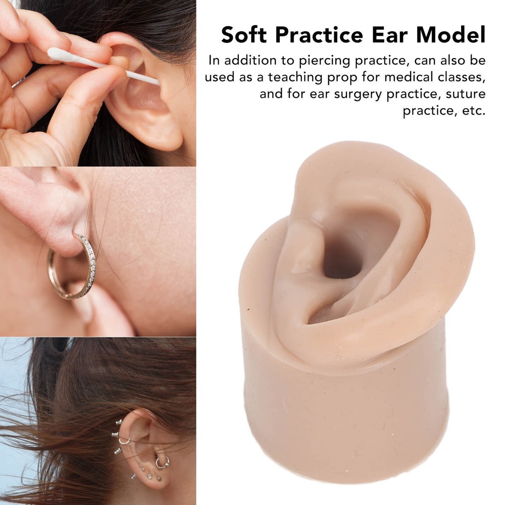 Silicone Piercing Practice Model Simulation Soft Flexible Ears Model
