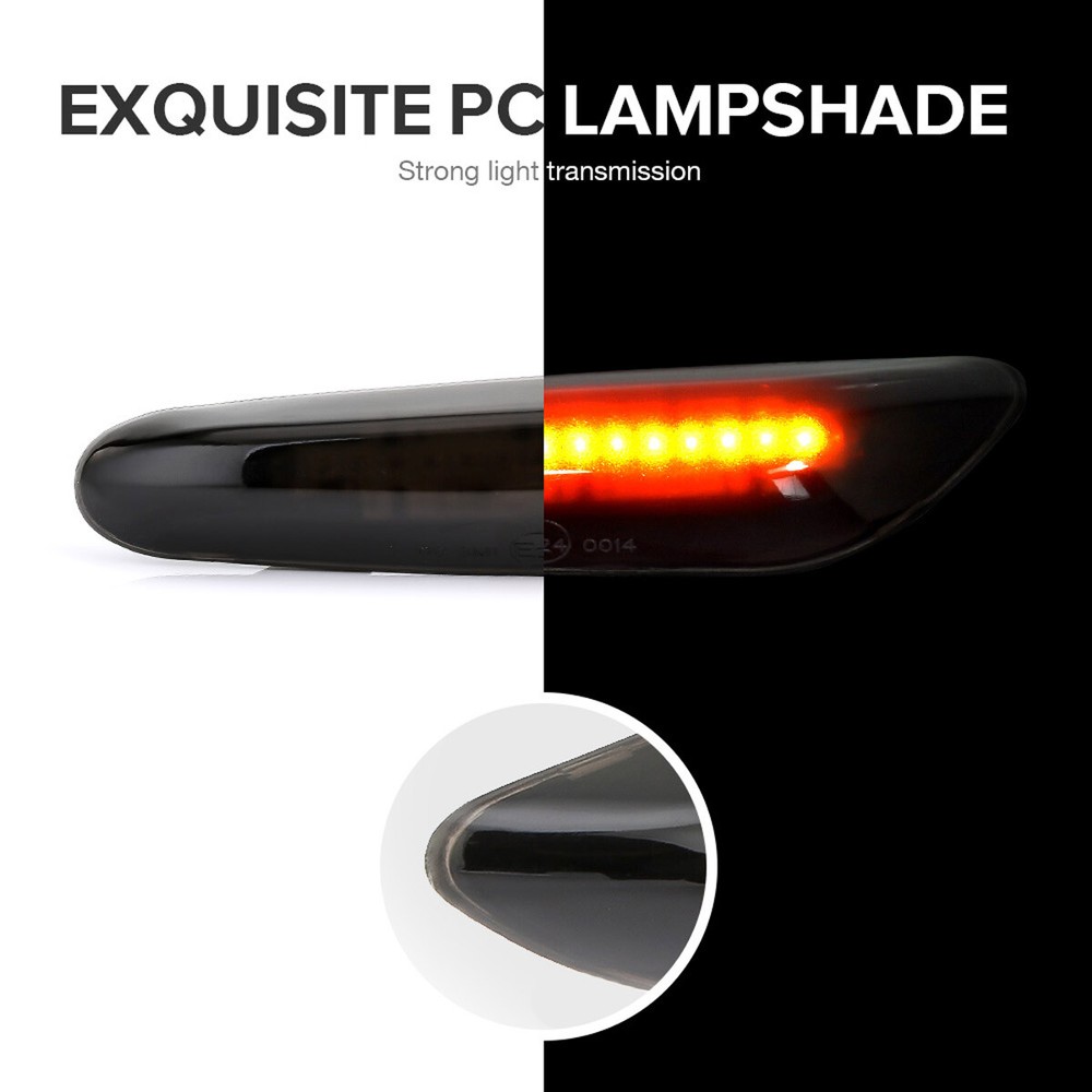 For BMW E60 E82 E83 E90 E92 E46 LED Front Fender Side Marker Turn Signal Lights